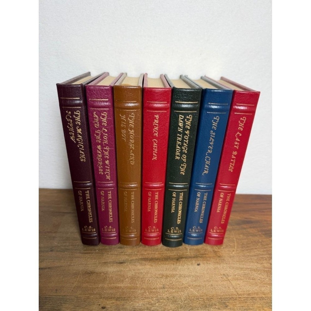 The Chronicles of Narnia Easton Press 7 Volume Leather Bound Hardcover Set